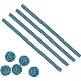 Profisher Mühür Mumu Çubuk Sıcak Tutkal 11 mm x 30 cm 4'lü Turkuaz Renk