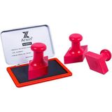 Profisher Mühür Özel Alaşım Kauçuk Kaşe Kırmızı Renk Diamond 35 x 60 mm