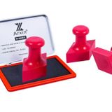 Profisher Mühür Özel Alaşım Kauçuk Kaşe Kırmızı Renk Diamond 35x60mm
