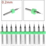 Profisher Pcb Matkap Ucu 0,2 mm Tungsten Mikro Karbür 10'lu 18 Shank