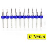 Profisher Pcb Mikro Karbür Cnc Matkap Ucu 10LU Set 0,15MM Tungsten 18 Shank - 0.15 mm