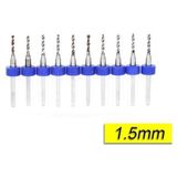 Profisher Pcb Mikro Karbür Cnc Matkap Ucu 10LU Set 1,50MM Tungsten 18 Shank - 1.50 mm