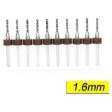 Profisher Pcb Mikro Karbür Cnc Matkap Ucu 10LU Set 1,60MM Tungsten 18 Shank - 1.60 mm