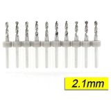 Profisher Pcb Mikro Karbür Cnc Matkap Ucu 10LU Set 2,10MM Tungsten 18 Shank - 2.10 mm