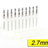 Profisher PCB Mikro Karbür CNC Matkap Ucu 10lu Set 2,70mm Tungsten 18 Shank