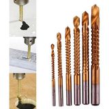 Profisher Profisher Titanyum Kaplı HSS Havşa Matkap Ucu 4/5/6/7/8 mm 6'lı Set Yüksek Hızlı Çelik