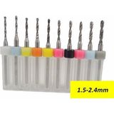 Profisher Tungsten Karbür Mini Cnc Matkap Uç Pcb Baskı Devre 10'lu Set 1.5-2.4 mm