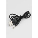 Profisher USB Dc 5V Güç Kaynağı Şarj Adaptörü Kablosu 3.5mm Jaklı Mosunx Siyah