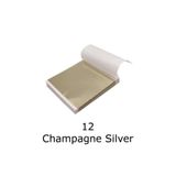 Profisher Varak Kaplama Yaprak Metalik Folyo 9X9CM 10LU Paket 12 Champagne Silver R5799F-12