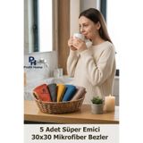 Profit Home 5'li Premium Mikrofiber Temizlik Bezi - Waffle Doku İz Bırakmayan Cam ve Mutfak Bezi