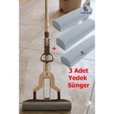 Profit Home Kıl Tüy Toz Kir Mıknatısı Pva Süngerli, Kendinden Sıkmalı Kelebek Mop – Sünger Mop + 3 Yedek Başlık