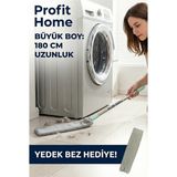 Profit Home Uzayabilen Büyük Boy Toz Alma Temizlik Mopu 180 cm Uzunlukla Köşe ve Bucak Temizliği - Mercan - Seçenek 1