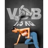 Proforce Dambıl 1,5 kg Vinil Kaplama ile Kaymaz Tutuş Sağlayan Dayanıklı Fitness Aleti