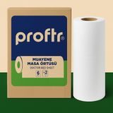 Proftr Muayene Sedye Masa Örtüsü Çift Katlı 50*25CM 50 Metre (6 Lı Set) 1 Koli