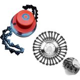 Progard 2'li Set Tırpan Başlığı Çelik Telli ve Zincirli Dayanıklı Model 150mm