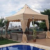 Progarden Bahçe Çadırı Kış Bahçesi Çardak Kameriye Katlanır Outdoor Tente Gölgelik Bahçe Çardağı 3x3 (Bej)