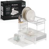 Prohane INOX MASTER KD410 | Genişletilebilir 2 Katlı Bulaşıklık | 304 Paslanmaz Çelik | Su Tahliyeli Tezgah Üstü Kurutmalık
