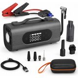Prohummer Enshall ENS001 Jump Starter - 10 In 1 12000 Mah Araç Akü Takviye Cihazı Hava Kompresörü Powerbank Süpürge LED Fener