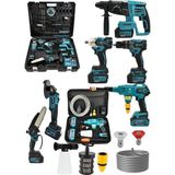 Prohummer Kömürsüz Oto Yıkama & 5’li Set (Taşlama, Kırıcı,vidalama ,somun Sıkma,) – Akülü