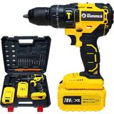 Prohummer PH-SM021 78VF Darbeli Çift Akülü Sarı Vidalama Matkap