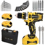 Prohummer PH015 58vf Çift Akülü Şarjlı Matkap (Sarı)