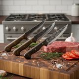 Prohummer PH265 El Yapımı 3lü Bıçak Seti Yerli Üretim Dövme Çelik Premium Set Kurban Bıçak Seti - 1