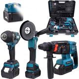Prohummer PH279 Akülü Kömürsüz 3ın1 Set Makine (800NM Somun Sökme, Kırıcı Delici , 125MM Avuç Taşlama, Powerbank ve Led) 88VF 10P