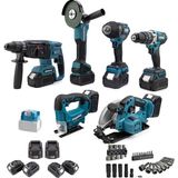Prohummer PH281 Kömürsüz Akülü 7 Li Set 88VF 5AH 10P (800NM Somun Sökme, LED Işık, Dekupaj, Daire Testere, Darbeli Vidalama, Taşlama, Kırıcı Delici Matkap)
