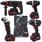 Prohummer Phm003 Blackforce Profesyonel Kömürsüz Akülü 4Lü Vidalama Seti - 21V 4Ah 700Nm Somun Sökme, Vidalama Matkap, Kırıcı Delici Ve Avuç Taşlama