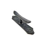 Proithalat Antika Tarz Dekoratif Pirinç Çiçekli Pencere Kolu - 165x38 mm, Oksit
