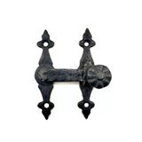 Proithalat Antika Tarz Dekoratif Pirinç Kapı, Pencere Mandalı - 82x65 mm, Oksit