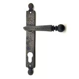 Proithalat Antika Tarz Dekoratif Pirinç Misket WC Banyo Kapı Kolu - 245x34 mm, Oksit