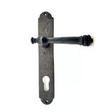 Proithalat Antika Tarz Dekoratif Pirinç Taşra Banyo Kapı Kolu - 220x35 mm, Oksit