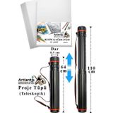 Proje Tupu Dar 1 Adet 35X50 Cm Resim Kagidi 25 Adet Bozuka Proje Tupu Silindir Proje Tupu