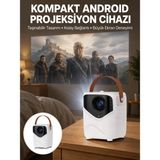 Projeksiyon Ev Sineması Bluetooth 4K Hd Kaliteli Görüntü Kumandalı Yeni Nesil Nemere