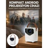 Projeksiyon Ev Sineması Bluetooth 4K Hd Kaliteli Görüntü Kumandalı Yeni Nesil