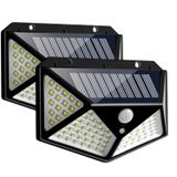 Projektör 100 Ledli Işık Sensörlü Güneş Enerjili Solar Lamba (Lisinya)