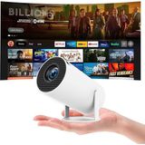 Projektör 4K Taşınabilir Projektör Video Projektörü Wifi 6 Android 11 Retroprojector 1080P Full Hd Telefon Pc Lap HDMI Ev Sineması 180° Döndürme (HY300PRO)