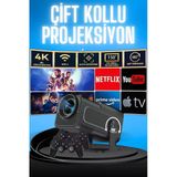Projektör Siyah Android Taşınabilir Sinema Projeksiyon Wifi Destekli En Güncel Sürüm Akıllı Mir57806168