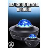Projektör Yıldız Gece Lambası Disko Topu Bluetooth Bağlantılı Taşınabilir Şarjlı ( Lisinya )