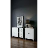 Projemob Miramob 4 Kapaklı 4 Çekmeceli Ve 4 Bölmeli Modern Dev Konsol Şifonyer 195 Cm Antrasit Beyaz
