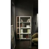 Projemob Miramob 8 Bölmeli Modern Kitaplık Çok Amaçlı Ofis Dosya Ve Dekoratif Sergileme Rafı Safir Meşe Beyaz