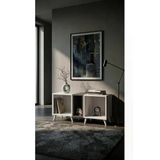 Projemob Miramob Modern Tv Ünitesi 75 Cm Minimalist Ayaklı Tv Sehpası Antrasit Beyaz