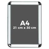 Projeneon Dekokonsept A4 Alüminyum Çerçeve 1 Adet Rondo Köşe Aç Kapa Açılır Kapanır - Belge Çerçevesi - Gümüş - 21 x 30