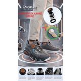 Prokids Döner Bağcık Mekanizmalı Çocuk Spor Ayakkabı - Ergonomik Hafif Taban Sneaker + Çorap Hediye - Füme
