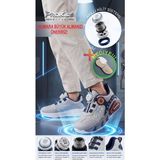 Prokids Döner Bağcık Mekanizmalı Çocuk Spor Ayakkabı - Ergonomik Hafif Taban Sneaker + Çorap Hediye - Gri