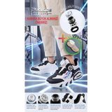 Prokids Döner Bağcık Mekanizmalı Çocuk Spor Ayakkabı - Ergonomik Hafif Taban Sneaker + Çorap Hediye - Siyah - Beyaz