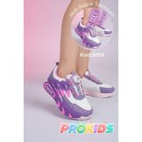 Prokids Veni Vidi Vici Tasarımlı Hafif Taban Bağcık Mekanizmalı Kız Çocuk Spor Ayakkabı + çorap hediye - Mor