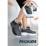 Prokids Veni Vidi Vici Tasarımlı Hafif Taban Ergonomik Erkek Çocuk Spor Ayakkabı + çorap hediye - Gri
