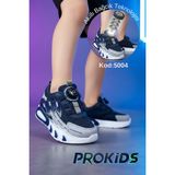 Prokids Veni Vidi Vici Tasarımlı Hafif Taban Ergonomik Erkek Çocuk Spor Ayakkabı + çorap hediye - Lacivert - Gri
